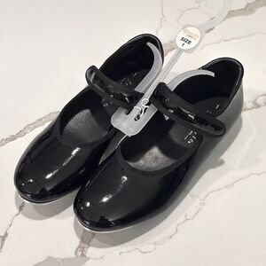Freestyle by Danskin | Girls Black Patent Leather Dance Tap Shoes Size 1